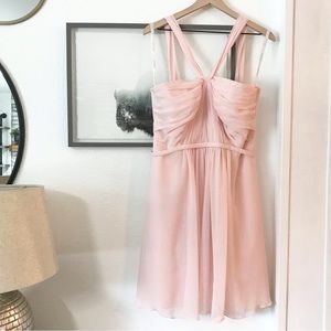 DAVIDS BRIDAL CHIFFON HALTER DRESS